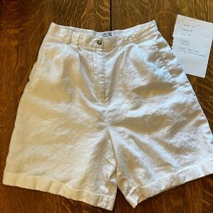 Vintage 90s Talbots Linen Trouser Shorts